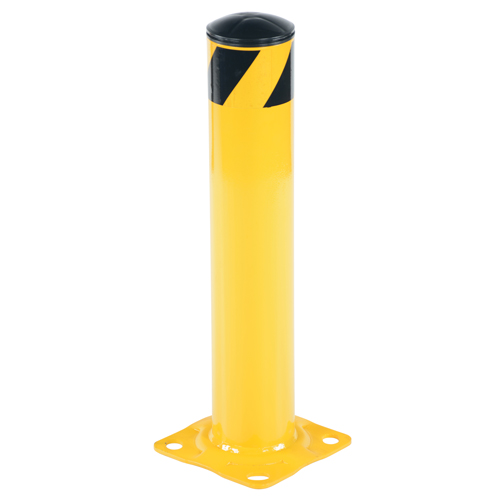 Safety Bollard, Steel, 24" H x 4.5" W, Yellow Moffatt Supply & Specialties