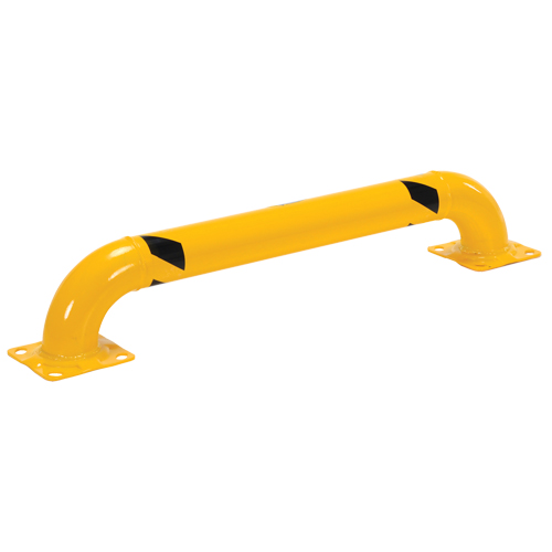 Low Profile Rack Guards, 4' W x 0.75' H, Yellow Moffatt Supply & Specialties
