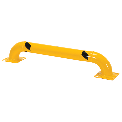 Low Profile Rack Guards, 4' W x 0.75' H, Yellow Moffatt Supply & Specialties
