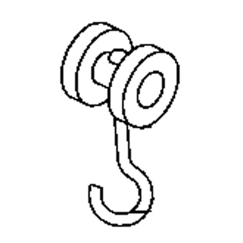 Rouleau simple en nylon pour rail de roulement de murs-rideaux Moffatt Supply & Specialties