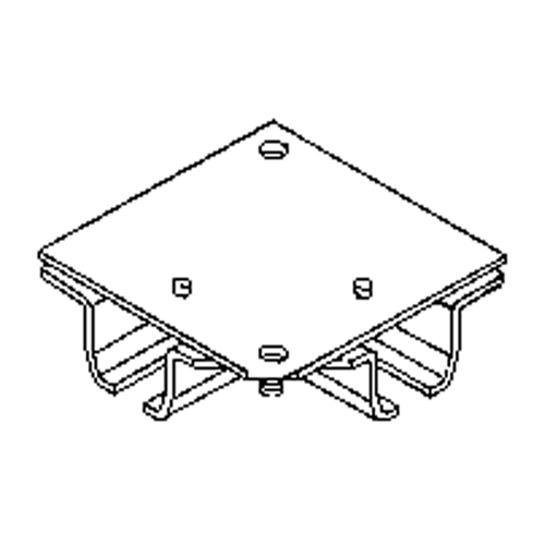 Ceiling Mount Curtain Partition 90° Corner Connector Moffatt Supply & Specialties