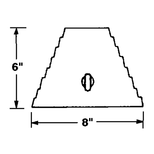Cale de roue, 9" x 8" x 6", Noir Moffatt Supply & Specialties