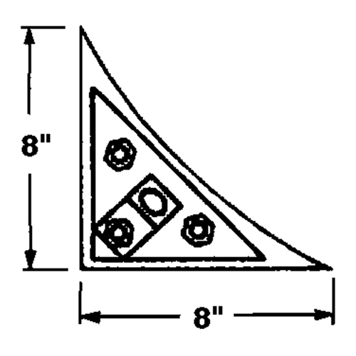 Wheel Chock, 8" x 8" x 8", Black Moffatt Supply & Specialties