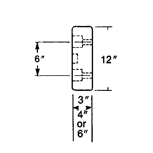 Butoirs de quai en caoutchouc moul&eacute;s, Caoutchouc, 30" la x 4" p x 10" h Moffatt Supply & Specialties