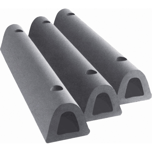 Extruded Rubber Dock Fenders, Rubber, 4-1/2" W x 24" L x 3-3/4" D Moffatt Supply & Specialties