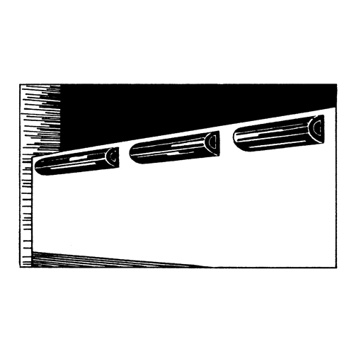 D&eacute;fenses de quai en caoutchouc refoul&eacute;, Caoutchouc, 4-1/2" la x 12" lo x 3-3/4" p Moffatt Supply & Specialties