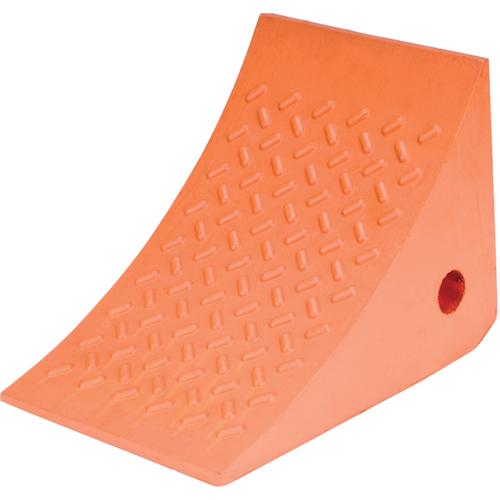 Wheel Chocks, Urethane, Orange, 8" W x 11" D x 8" H Moffatt Supply & Specialties
