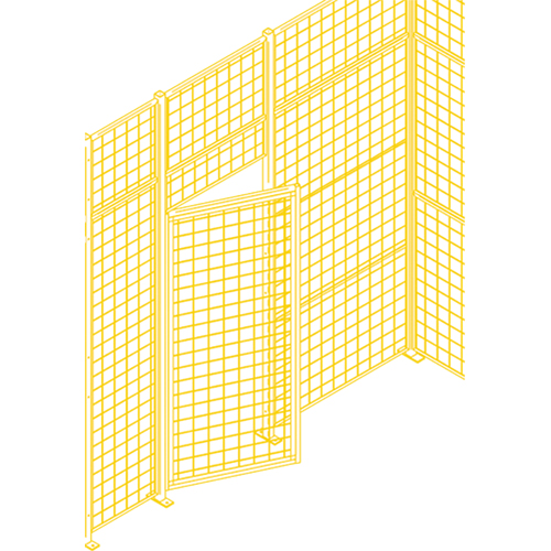 Wire Mesh Partition Components - Swing Doors, 4' W x 7' H Moffatt Supply & Specialties