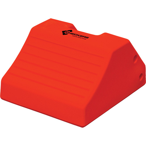 Cales-roue robustes, Polyur&eacute;thane, Jaune s&eacute;curit&eacute;, 15-1/2" la x 17-7/10" p x 10" h Moffatt Supply & Specialties