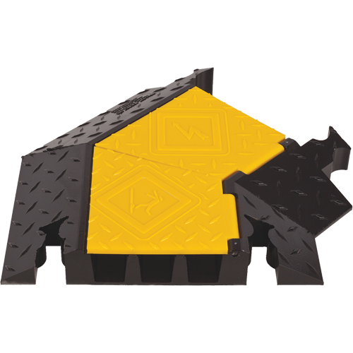 Protecteur de c&acirc;ble robuste &agrave; 3 canaux Yellow Jacket, virage &agrave; droite Moffatt Supply & Specialties