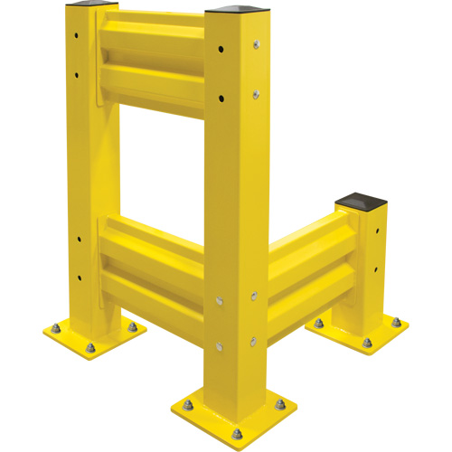 Barri&egrave;re de s&eacute;curit&eacute; de qualit&eacute; industrielle, Acier, 19" lo x 12" h, Jaune s&eacute;curit&eacute; OSHA Moffatt Supply & Specialties