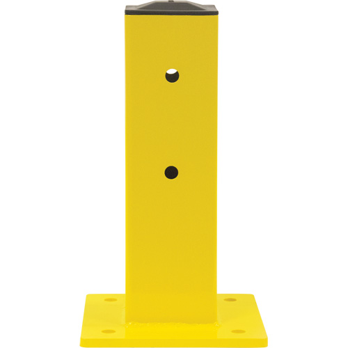 Single Guard Rail Post, Steel, 5" L x 17" H, Safety Yellow Moffatt Supply & Specialties
