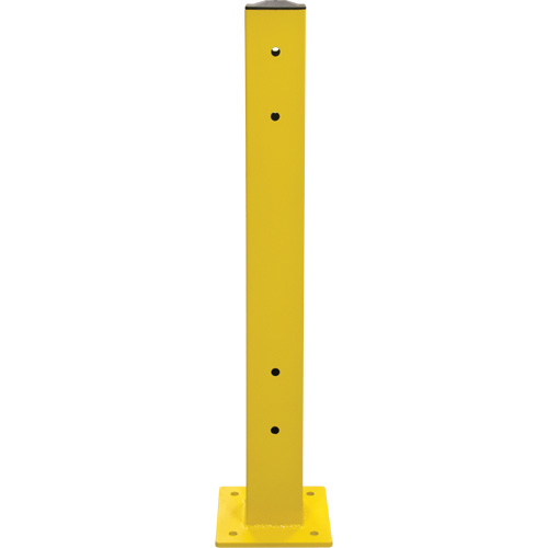 Double Guard Rail Post, Steel, 5" L x 44" H, Safety Yellow Moffatt Supply & Specialties