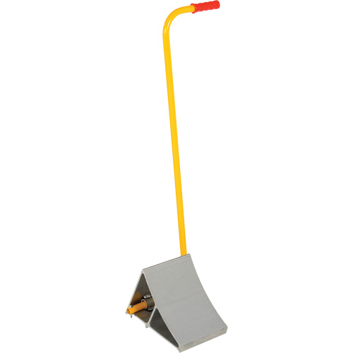 Aluminum Wheel Chock With Handle, 7" W x 11-7/8" D x 7-11/16" H Moffatt Supply & Specialties