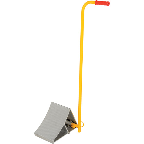 Aluminum Wheel Chock With Handle, 7" W x 11-7/8" D x 7-11/16" H Moffatt Supply & Specialties