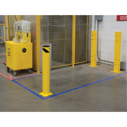 Safety Bollard, Steel, 36" H x 5-1/2" W, Yellow Moffatt Supply & Specialties