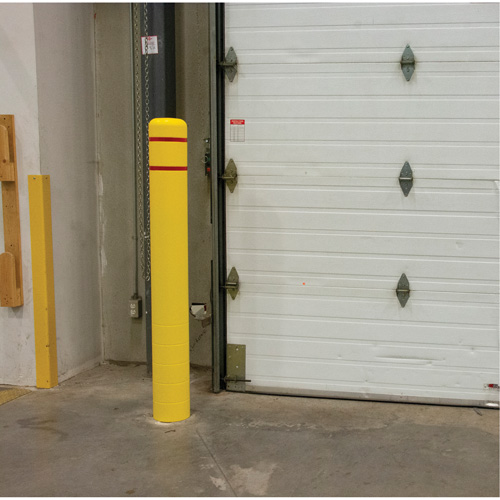 Polyethylene Bollard Cover, 6-5/8" Dia. x 52" L, Red/Yellow Moffatt Supply & Specialties