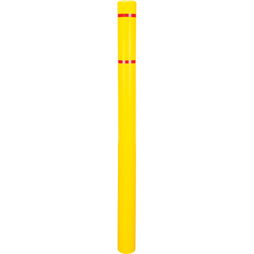 Polyethylene Bollard Cover, 4-1/2" Dia. x 64" L, Red/Yellow Moffatt Supply & Specialties