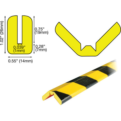 W Profile 5M Edge Protection Bumper Guard, 16.42' Long Moffatt Supply & Specialties