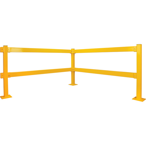 End Post for Light-Duty Guard Rails, Steel, 42" H, Safety Yellow Moffatt Supply & Specialties