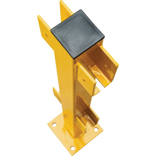 In-Line Post for Light-Duty Guard Rails, Steel, 42" H, Safety Yellow Moffatt Supply & Specialties