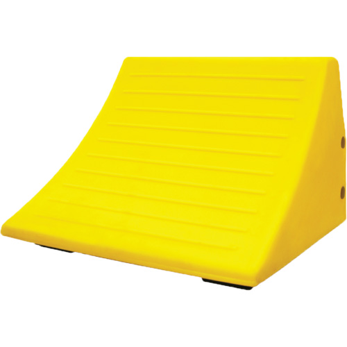 70 Ton Large Equipment Wheel Chock with Handle, Urethane, Yellow Moffatt Supply & Specialties