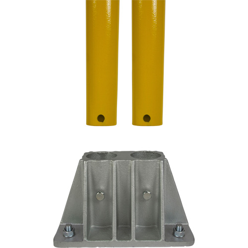 Garde-corps pour barri&egrave;re de s&eacute;curit&eacute;, Acier, 72" lo x 42" h, Jaune Moffatt Supply & Specialties