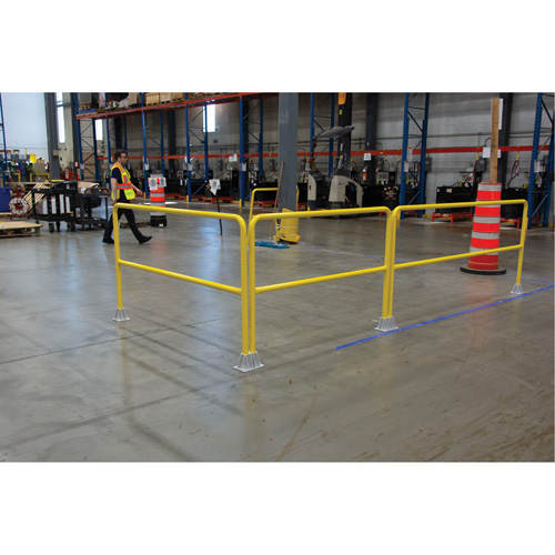 Garde-corps pour barri&egrave;re de s&eacute;curit&eacute;, Acier, 72" lo x 42" h, Jaune Moffatt Supply & Specialties