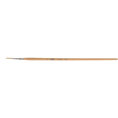 Pure White Bristle Round Marking Paint Brush, 9/64" Brush Width, White China, Wood Handle Moffatt Supply & Specialties