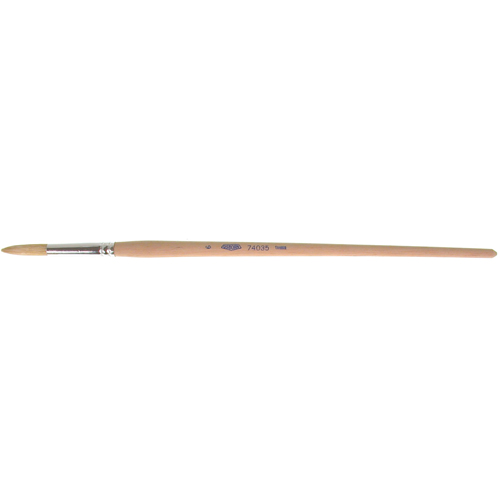 Pure White Bristle Round Marking Paint Brush, 9/32" Brush Width, White China, Wood Handle Moffatt Supply & Specialties