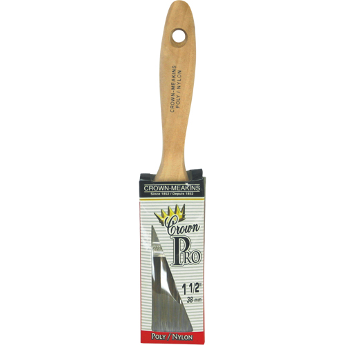 Pinceau droit Pro, Poly/nylon, Manche Bois, Largeur de 1-1/2" Moffatt Supply & Specialties