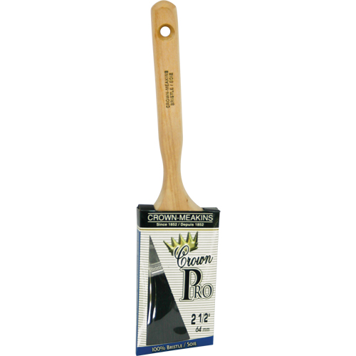 Pinceau &agrave; soies angulaires Crown Pro, Soies, Manche Bois, Largeur de 2-1/2" Moffatt Supply & Specialties
