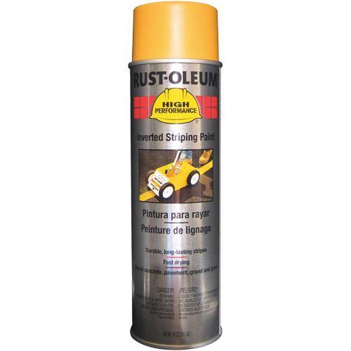 High Performance 2300 System Inverted Striping Spray Paint, Yellow, 18 oz., Aerosol Can Moffatt Supply & Specialties