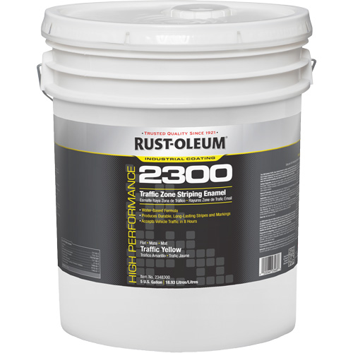 2300 System Traffic Zone Striping Paint, Yellow, 5 gal., Gallon Moffatt Supply & Specialties