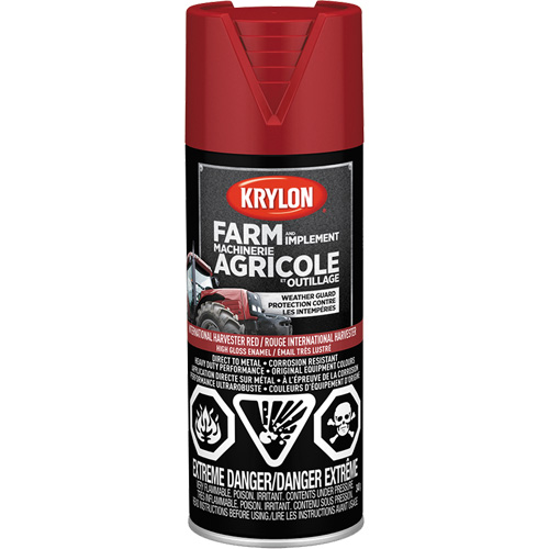 Farm & Implement Spray Paint, International Harvester Red, High-Gloss, 340 g, Aerosol Can Moffatt Supply & Specialties