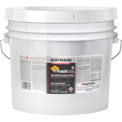 Concrete Saver&reg; FinishKote 80 High Solids Polyaspartic Floor Coating Part A, Pail, Clear/Tint Base Moffatt Supply & Specialties