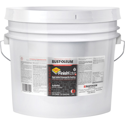 Concrete Saver&reg; FinishKote 80 High Solids Polyaspartic Floor Coating Part B, Pail, Clear/Tint Base Moffatt Supply & Specialties