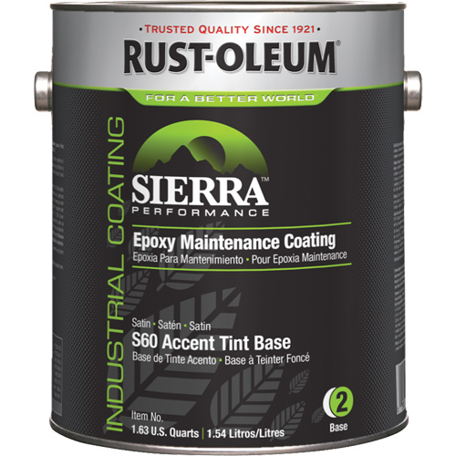 Sierra Performance S60 Water-Based Epoxy Maintenance Coating Accent Base, Gallon, Tint Base Moffatt Supply & Specialties