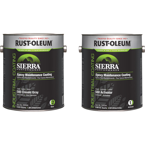 Sierra S60 Water-Based Epoxy Maintenance Coating Kit, Gallon, Grey Moffatt Supply & Specialties