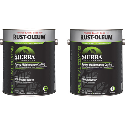 Sierra S60 Water-Based Epoxy Maintenance Coating Kit, Gallon, White Moffatt Supply & Specialties
