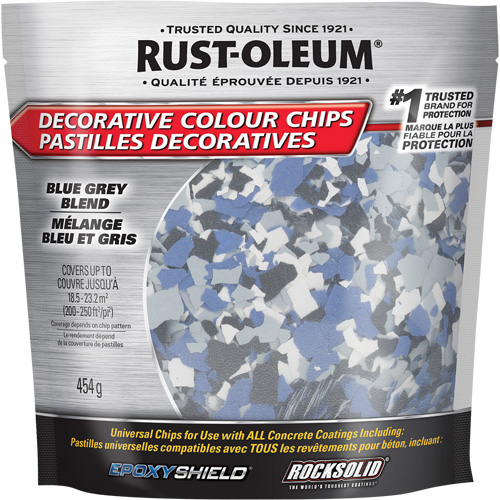 Pastilles de couleur d&eacute;coratives, 474 g, Sac, M&eacute;lange bleu gris Moffatt Supply & Specialties
