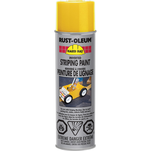 Inverted Striping Paint Spray, Yellow, Aerosol Can Moffatt Supply & Specialties