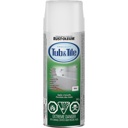 Peinture en a&eacute;rosol sp&eacute;cialis&eacute;e pour baignoires et carreaux, Canette a&eacute;rosol, Blanc Moffatt Supply & Specialties