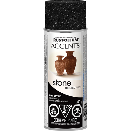 Peinture en a&eacute;rosol &agrave; effet de pierre Accents, Canette a&eacute;rosol, Granit noir Moffatt Supply & Specialties