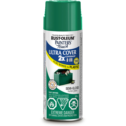 Painter's Touch&reg; Ultra Cover Paint, Hunter Green, Semi-Gloss, Aerosol Can Moffatt Supply & Specialties