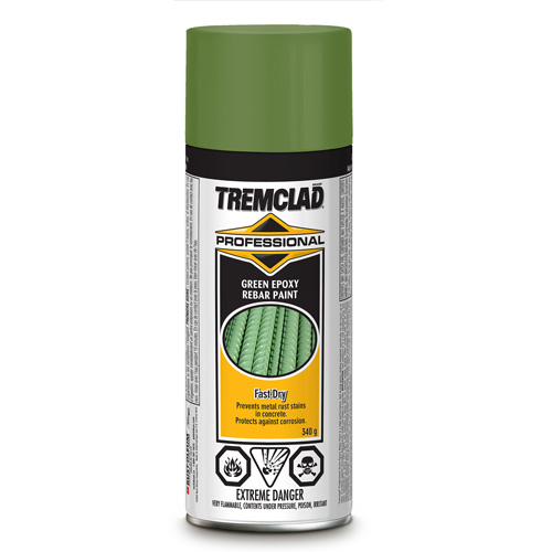 Tremclad&reg; Rebar Rust Spray, Green, Gloss, Aerosol Can Moffatt Supply & Specialties