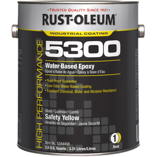 Composant de base color&eacute; pour rev&ecirc;tement &eacute;poxydique haute performance &agrave; base deau du syst&egrave;me 5300, 116 oz., Gallon, Jaune Moffatt Supply & Specialties