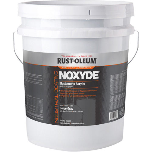 Noxyde Elastomeric Acrylic Coating, 5 gal., Pail, Grey Moffatt Supply & Specialties