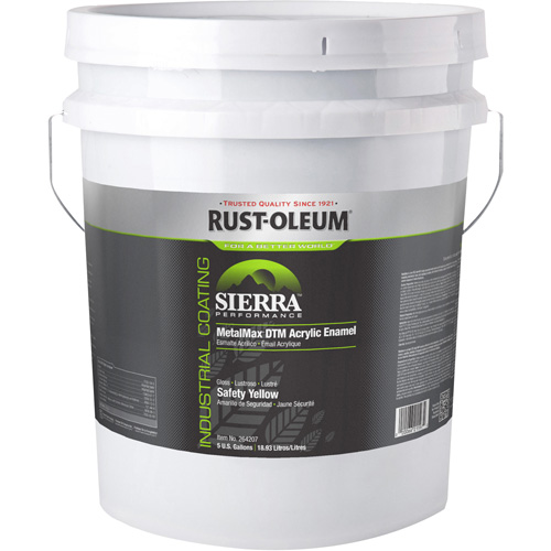 Sierra Performance MetalMax&reg; Plus DTM Acrylic Enamel, 5 gal., Pail, Yellow Moffatt Supply & Specialties