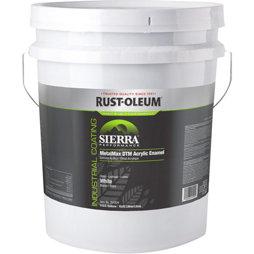 Sierra Performance MetalMax&reg; Plus DTM Acrylic Enamel, 5 gal., Pail, White Moffatt Supply & Specialties
